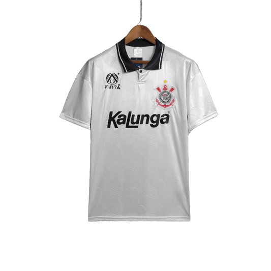 Camisa Corinthians Retrô 1998 Finta Masculina - Branca e Preta