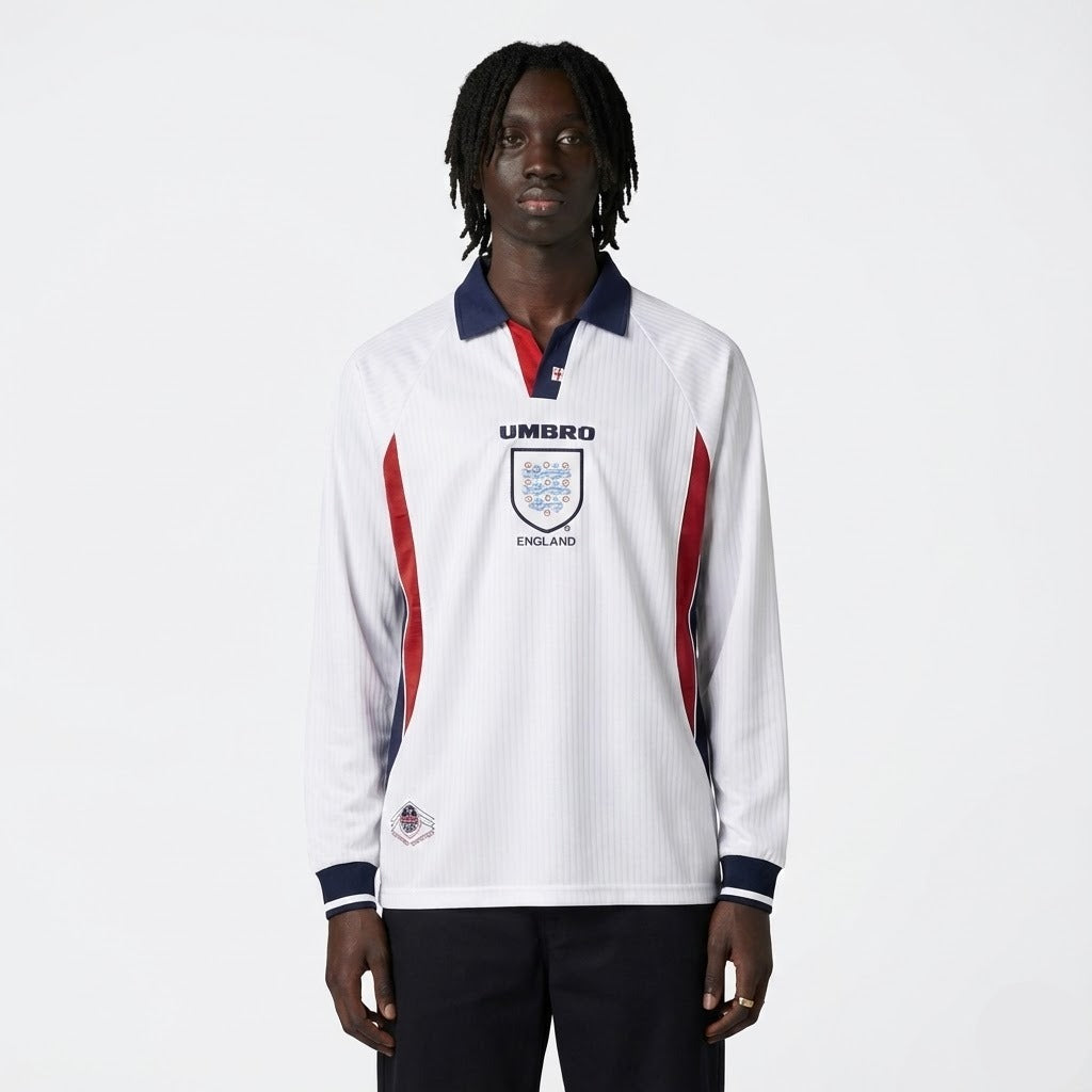 Camisa Retrô Inglaterra 1998/99 I Manga Longa
